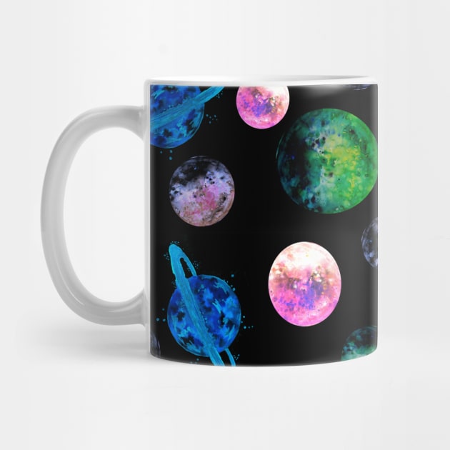 Planets and Stars Pattern by ZeichenbloQ